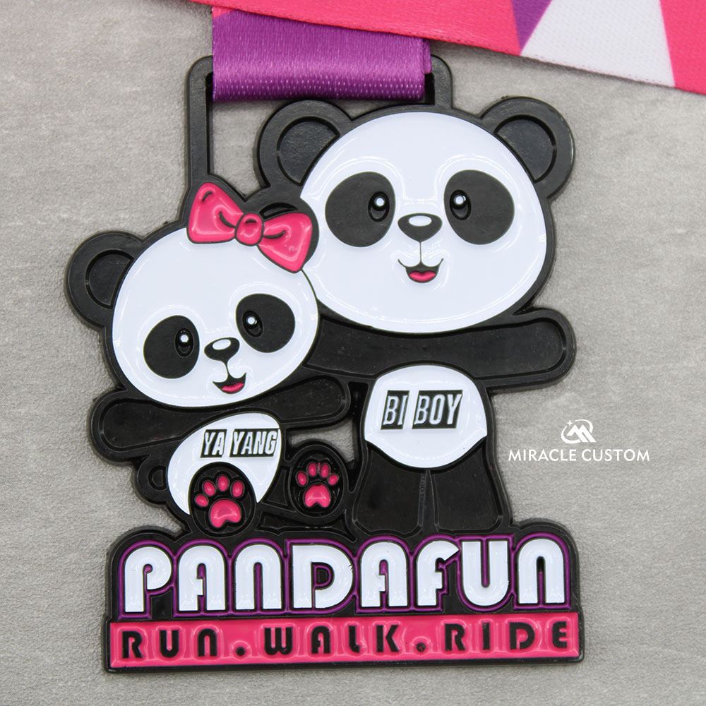 Custom Panda Fun Run Walk Ride Melaka Race Medals