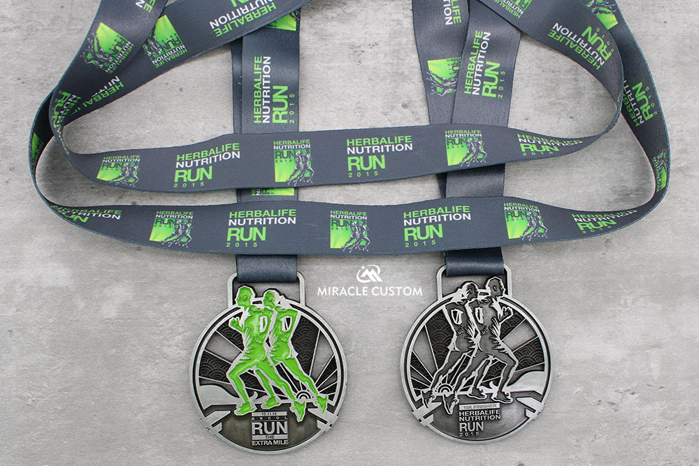 Custom Herbalife Nutrition Run 2015 Marathon Medals
