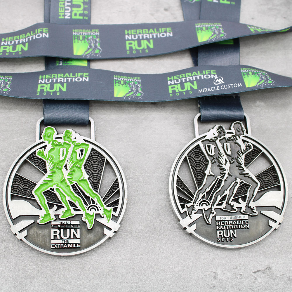 Custom Herbalife Nutrition Run 2015 Marathon Medals