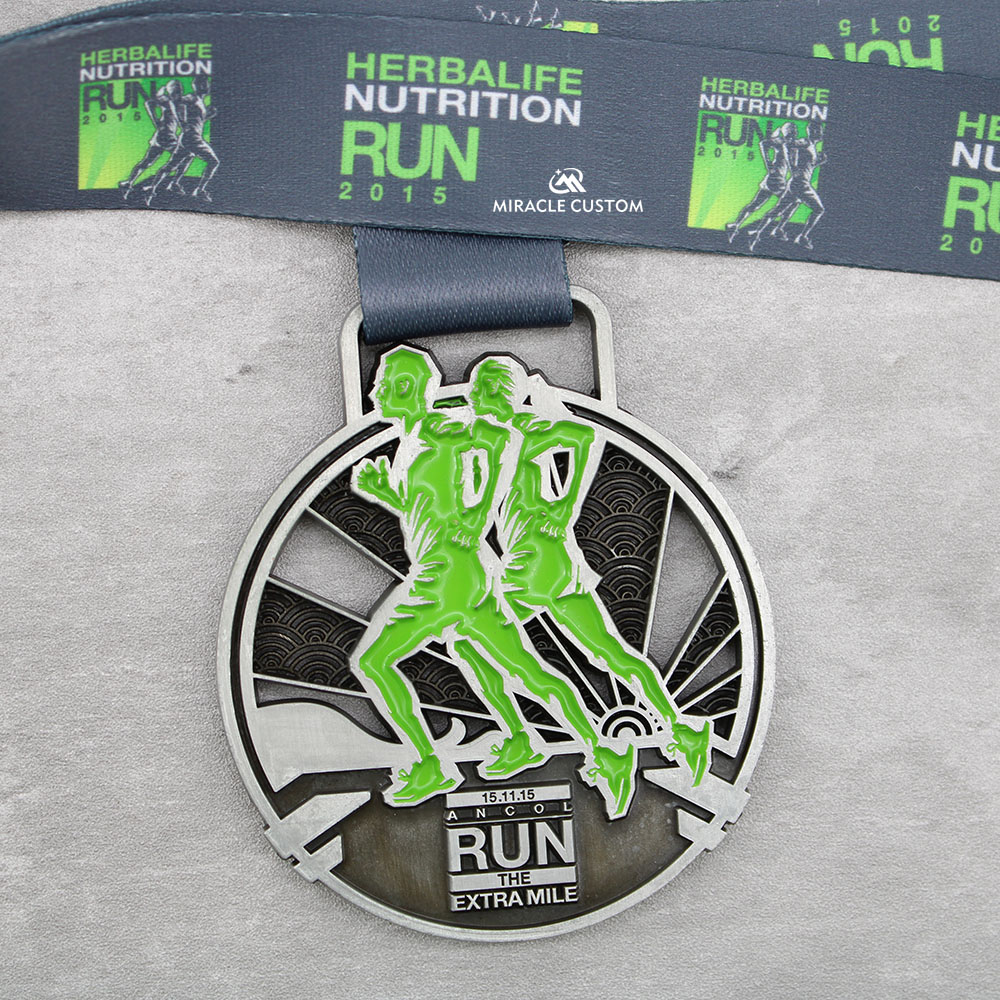 Custom Herbalife Nutrition Run 2015 Marathon Medals