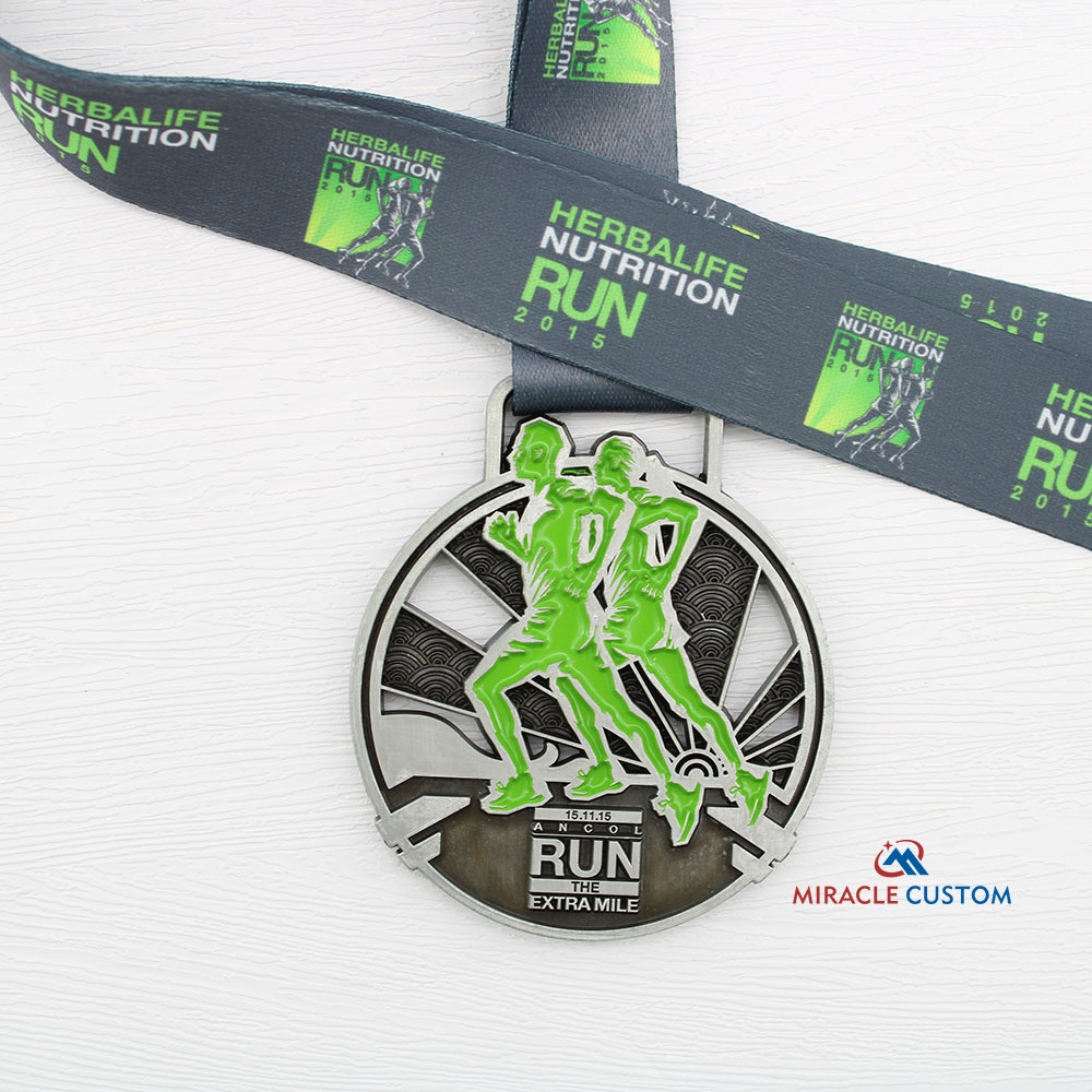 Custom Herbalife Nutrition Run 2015 Marathon Medals