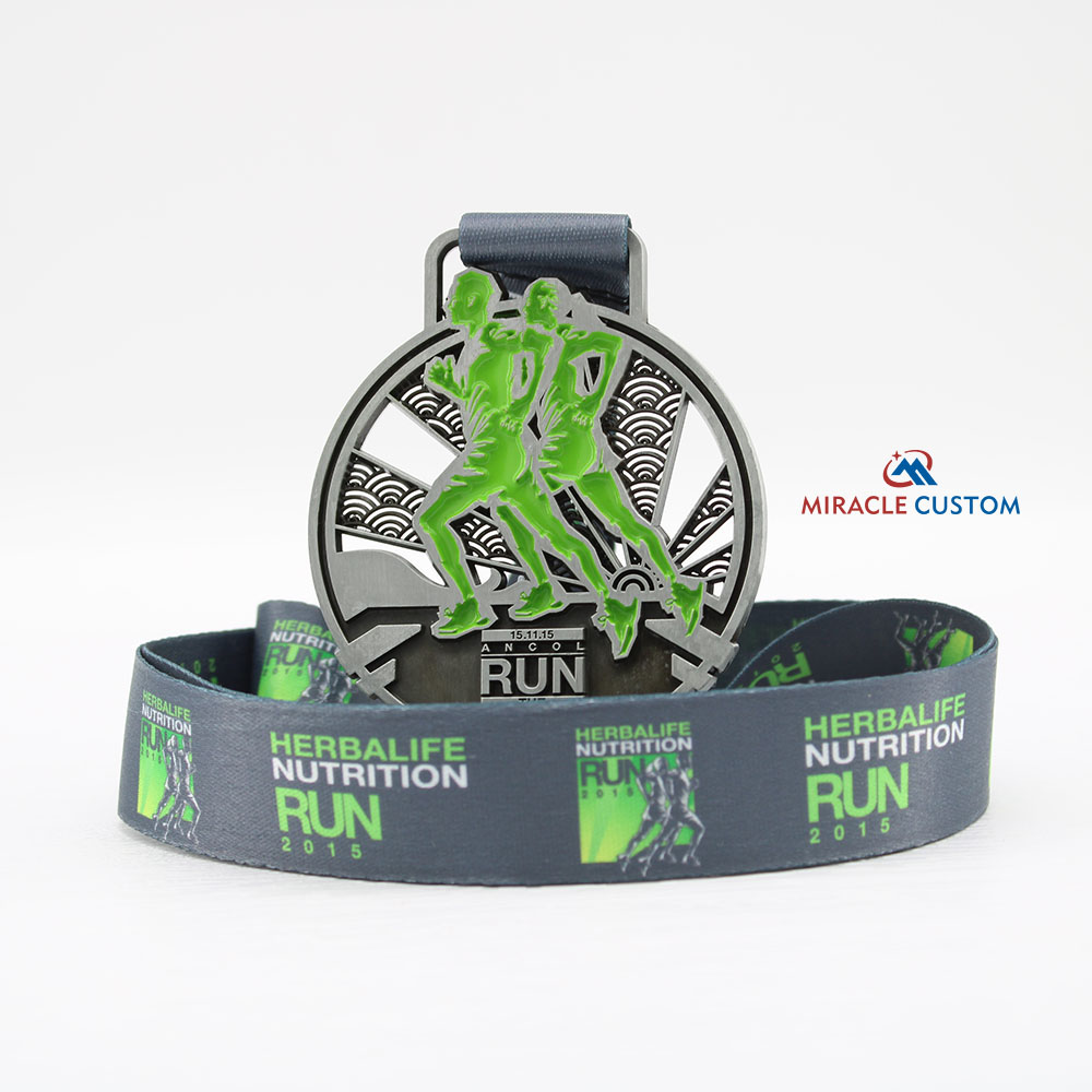 Custom Herbalife Nutrition Run 2015 Marathon Medals