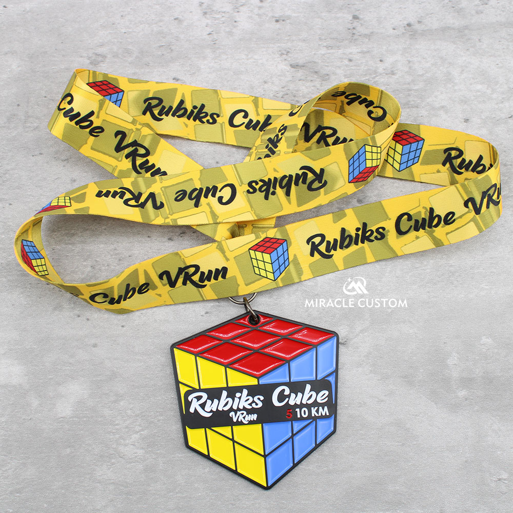 Custom Rubiks Cube Virtual Run Medals