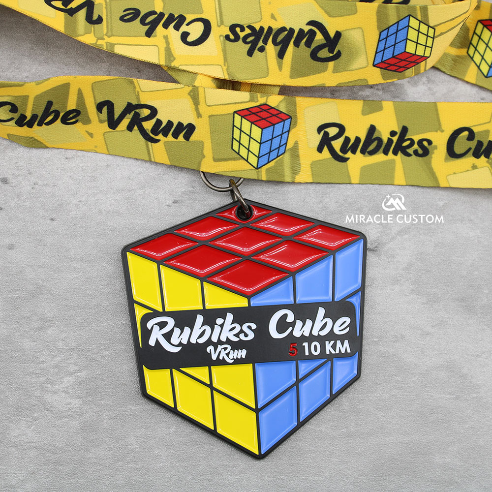 Custom Rubiks Cube Virtual Run Medals