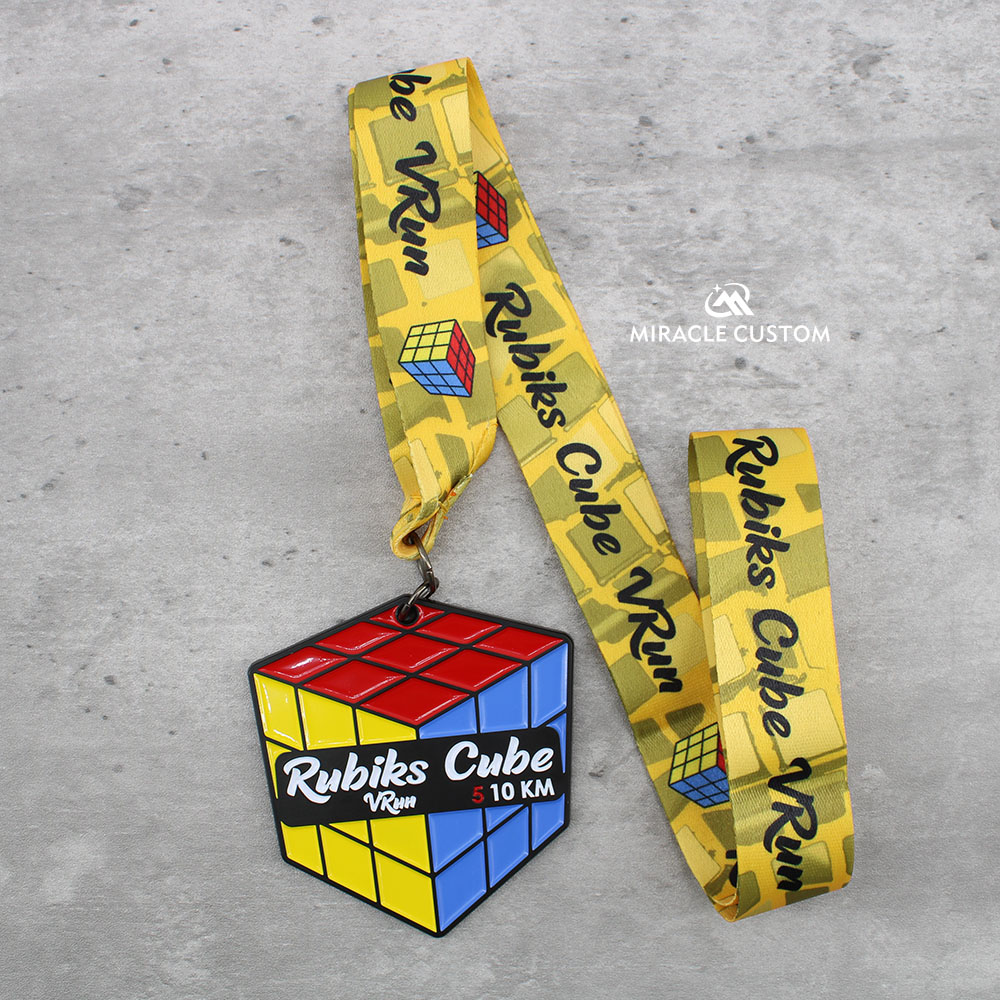 Custom Rubiks Cube Virtual Run Medals