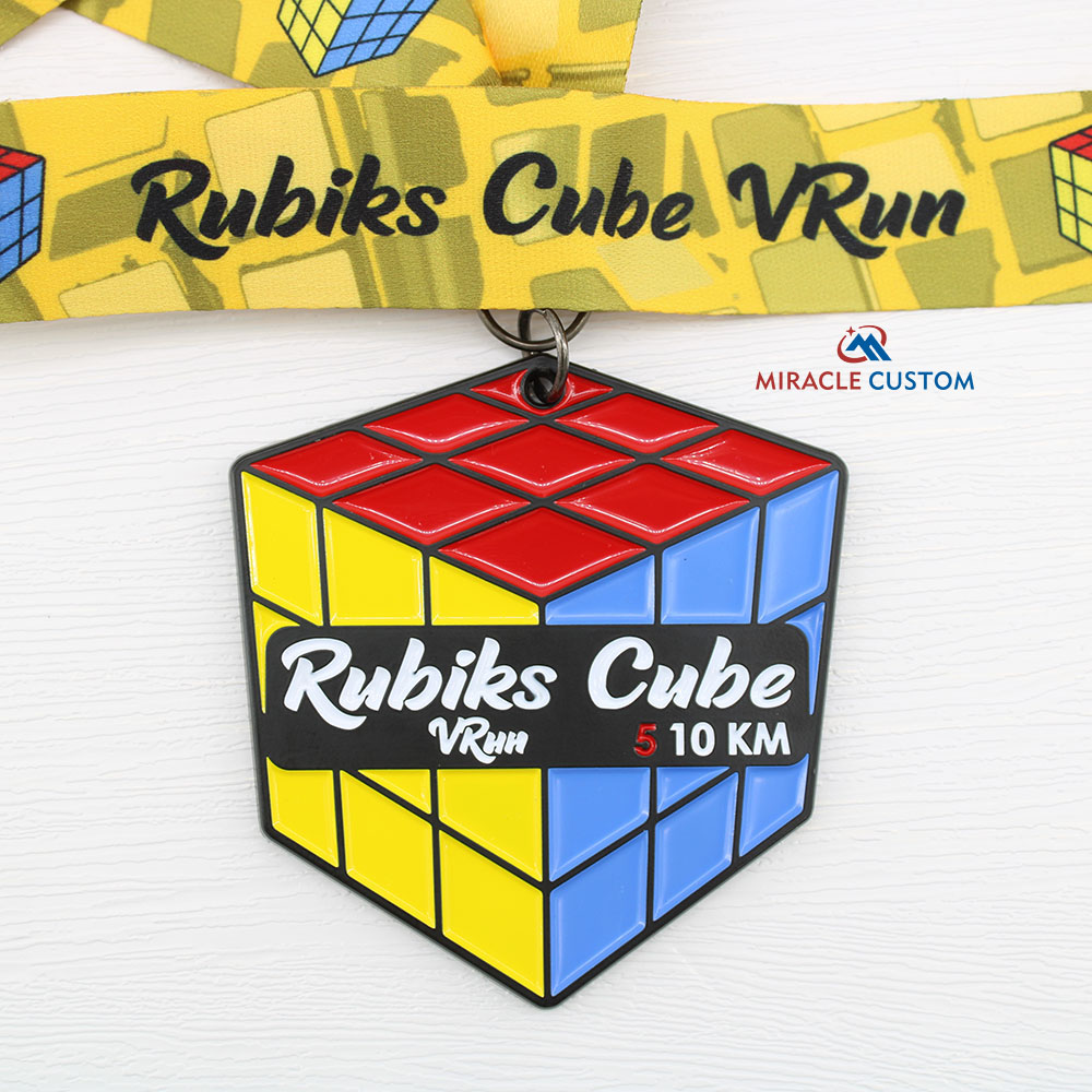 Custom Rubiks Cube Virtual Run Medals