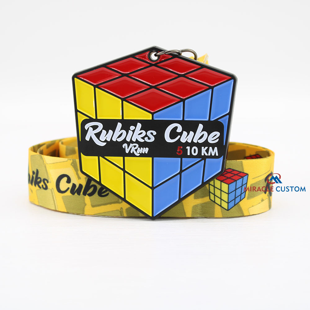 Custom Rubiks Cube Virtual Run Medals