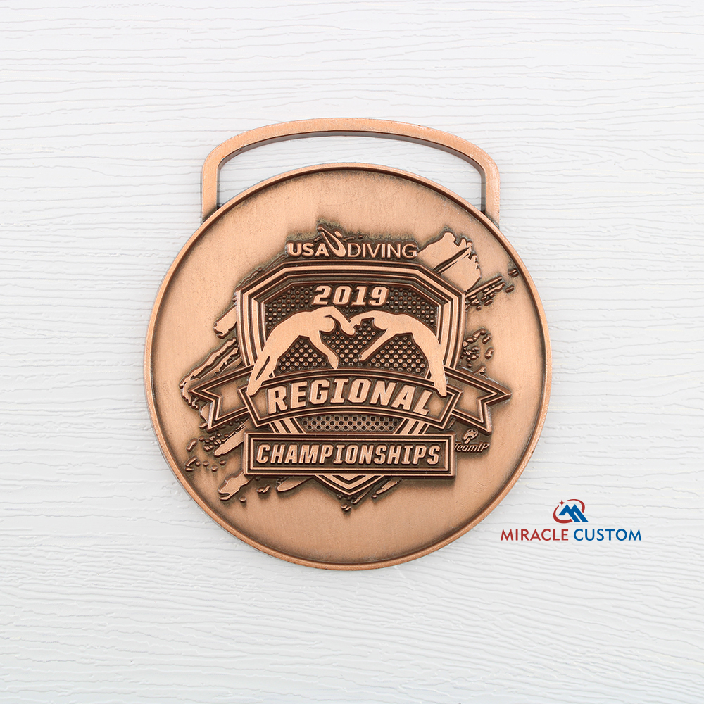 Custom 2019 USA Diving Region Championships Medals