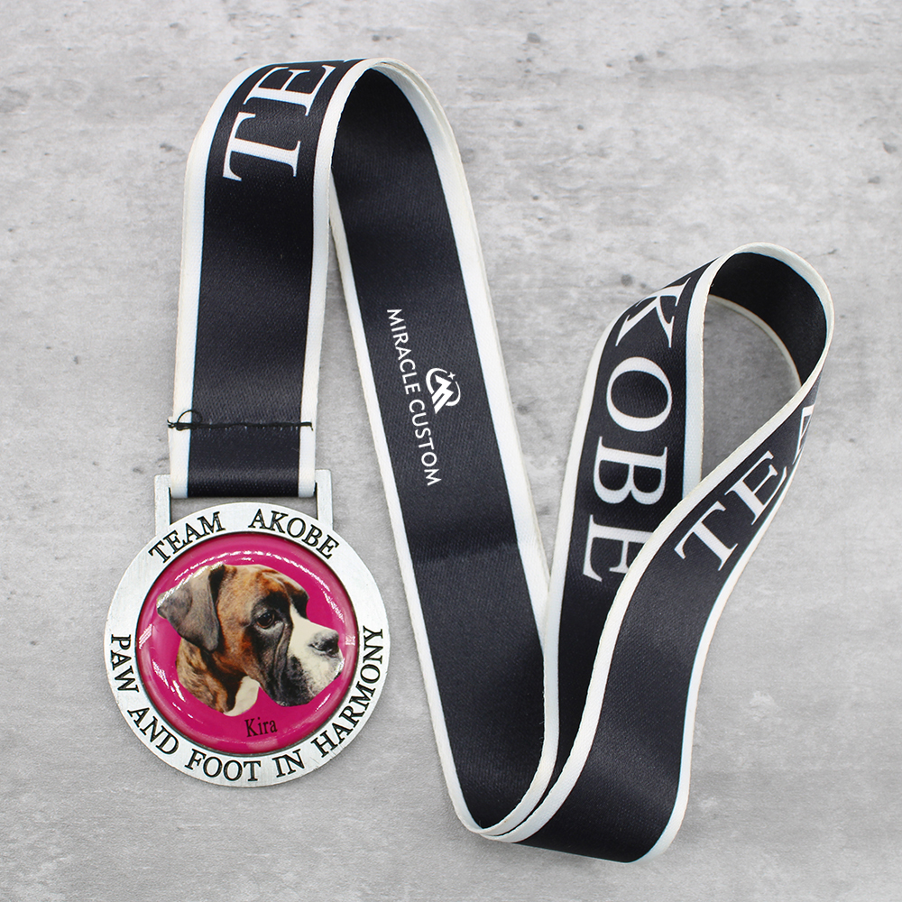 Custom Team Akobe Paw and foot in harmony Running Medals