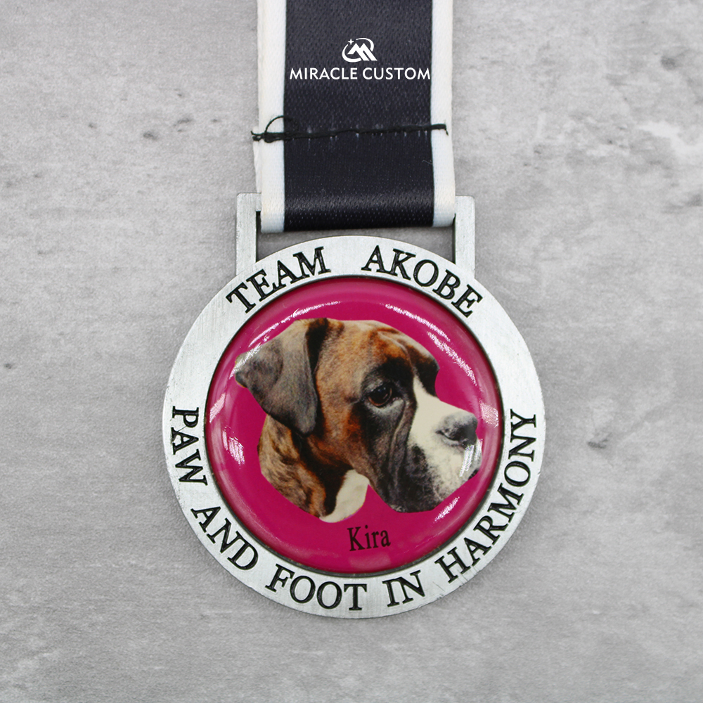 Custom Team Akobe Paw and foot in harmony Running Medals