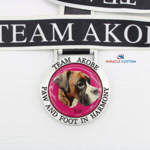 Custom Team Akobe Paw and foot in harmony Running Medals