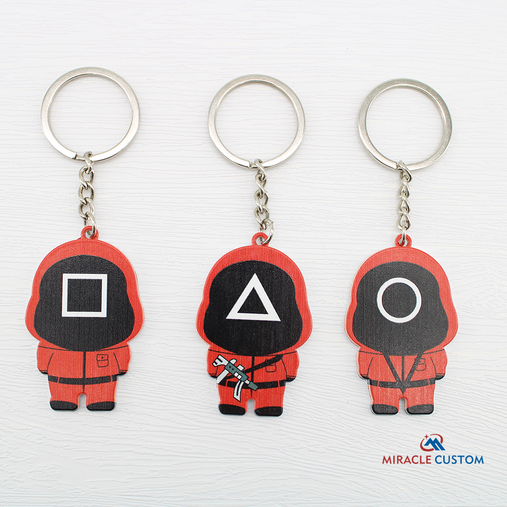 Wholesale Korean TV Squid Game Metal Keychain