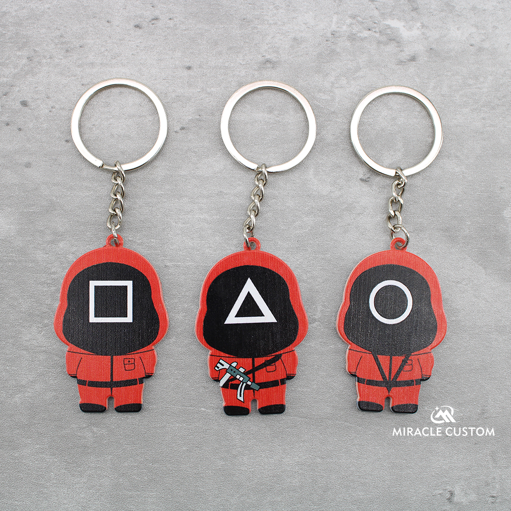 Wholesale Korean TV Squid Game Metal Keychain