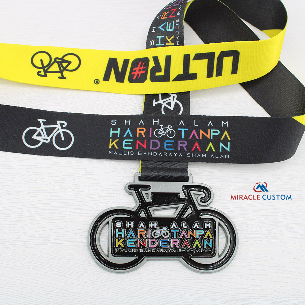 Custom Hari Tanpa Kenderaan Shah Alam Fun Run Cycling Medals