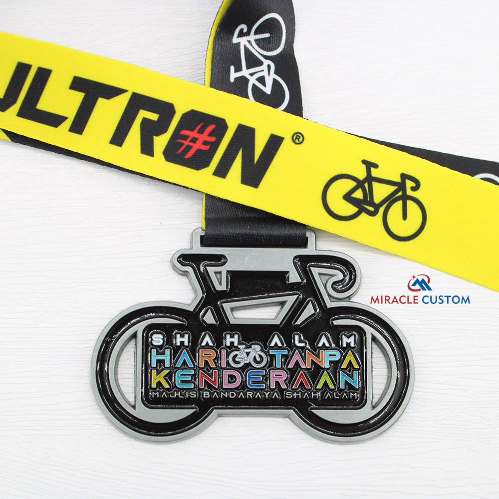 Custom Hari Tanpa Kenderaan Shah Alam Fun Run Cycling Medals