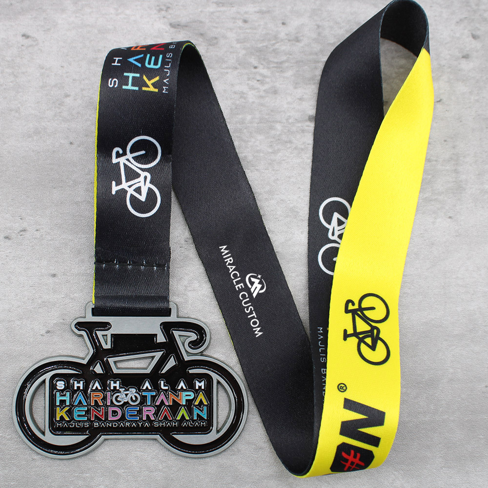 Custom Hari Tanpa Kenderaan Shah Alam Fun Run Cycling Medals