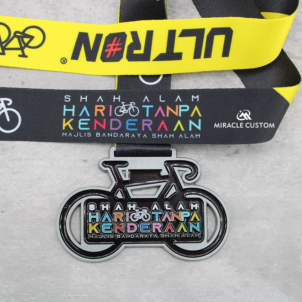Custom Hari Tanpa Kenderaan Shah Alam Fun Run Cycling Medals