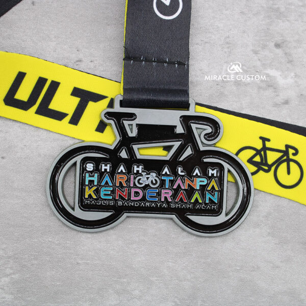 Custom Hari Tanpa Kenderaan Shah Alam Fun Run Cycling Medals