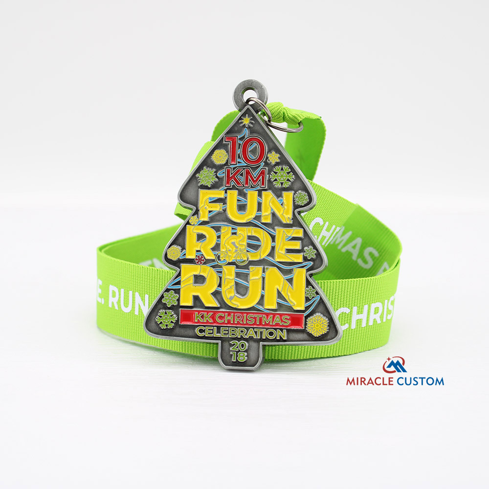 Custom KK Christmas Fun Ride Run Finisher Medals