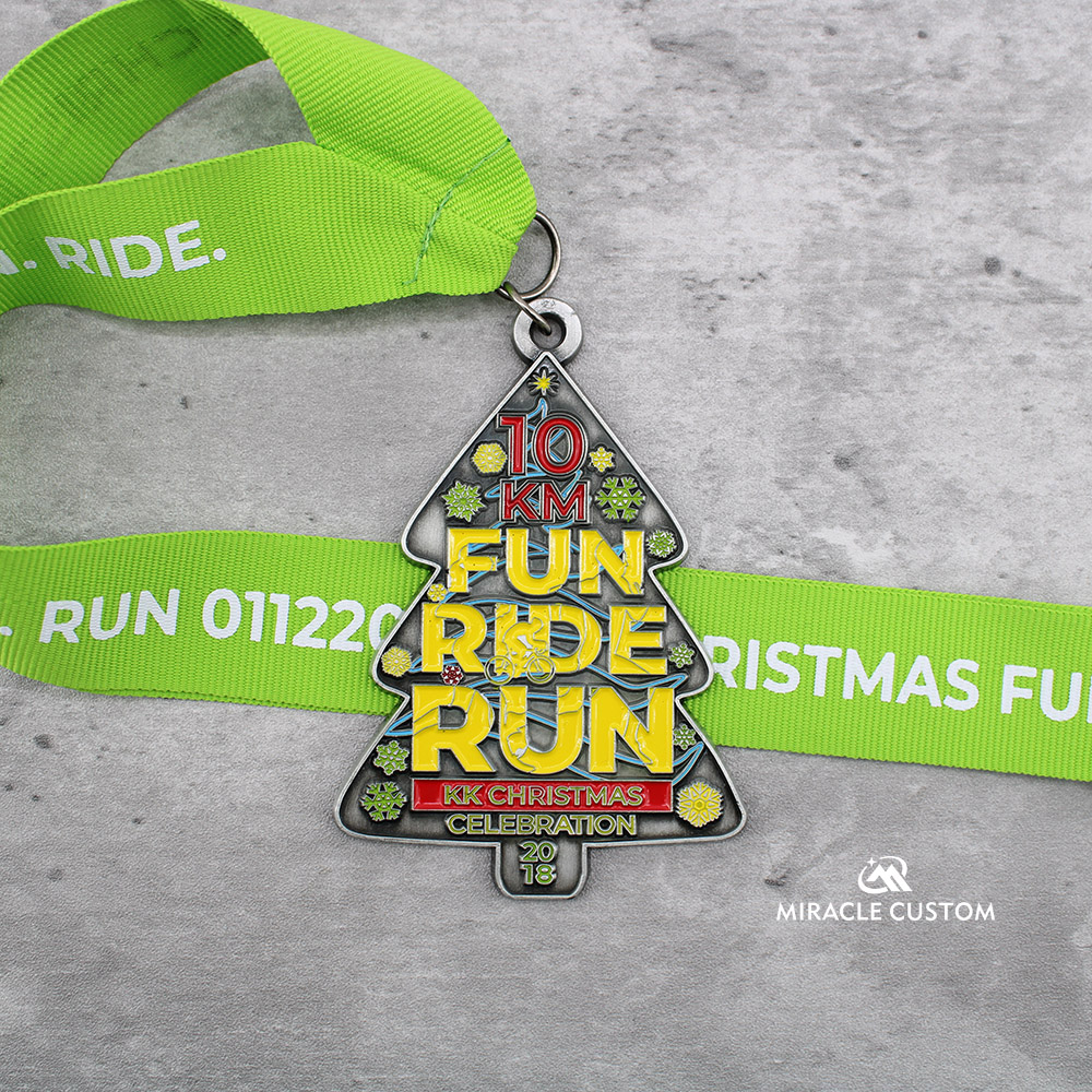 Custom KK Christmas Fun Ride Run Finisher Medals