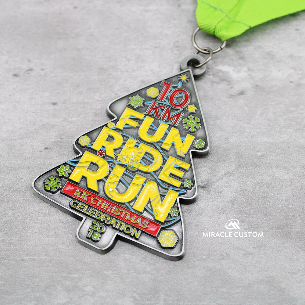 Custom KK Christmas Fun Ride Run Finisher Medals