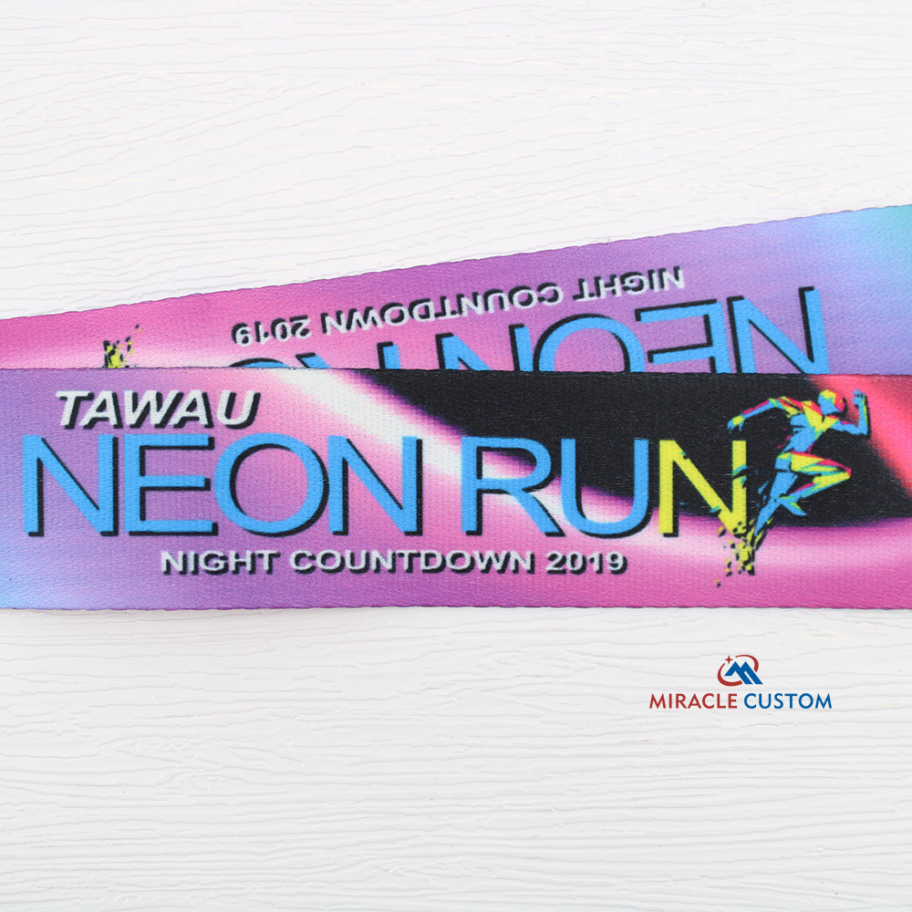 Custom tawau neon run night countdown 2019 Finisher Medals