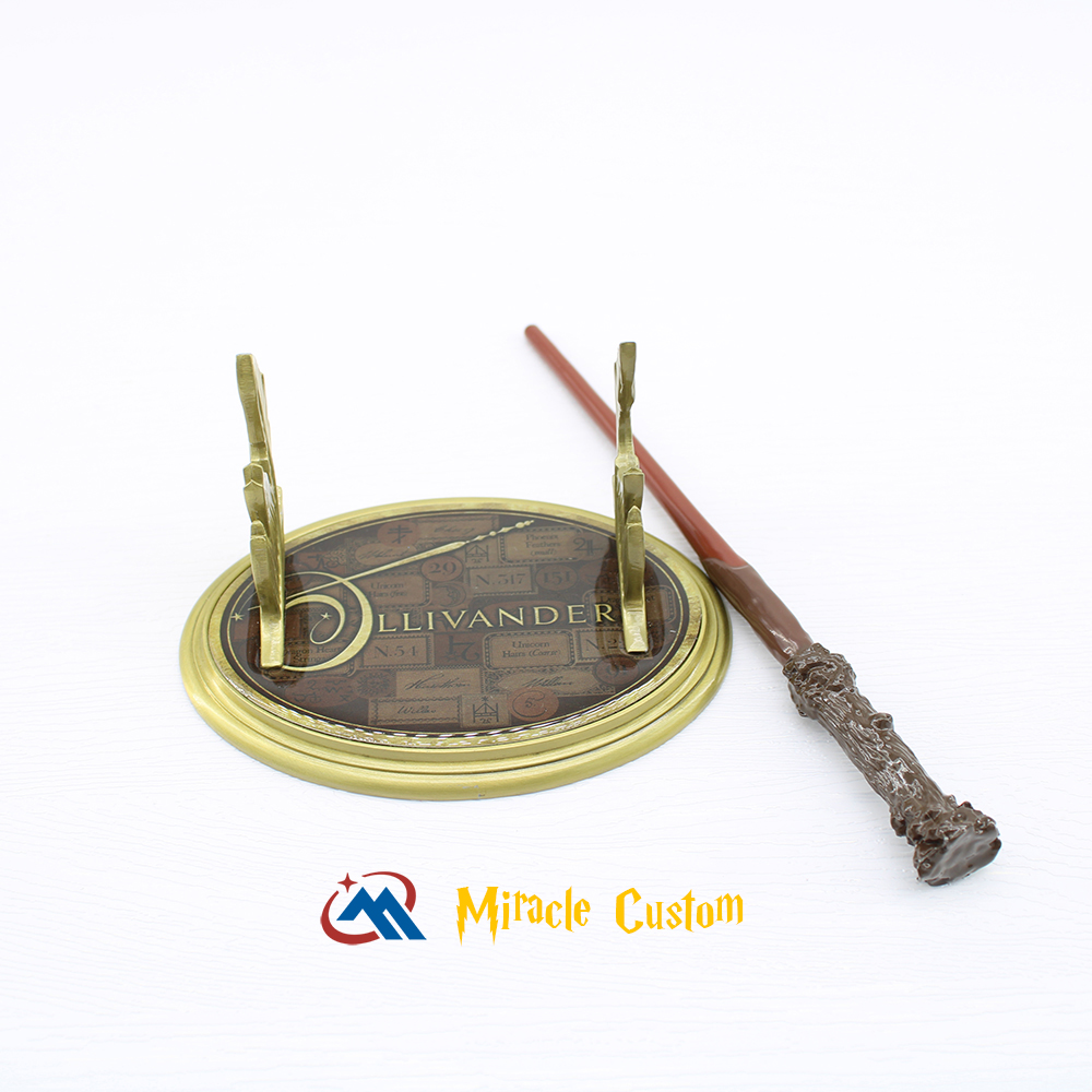 Customized Harry Potter Ollivanders Metal Wand and Metal Wand Stand