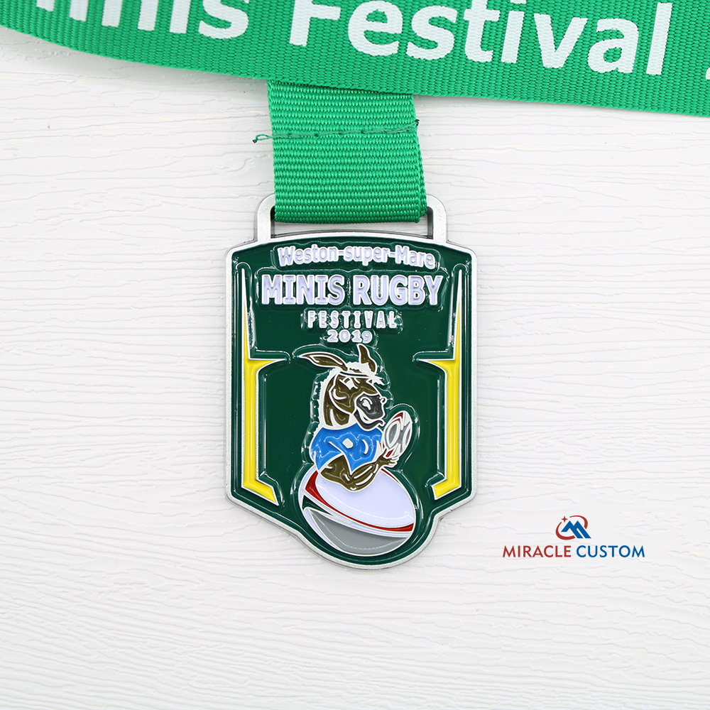 Custom Weston-super-Mare Minis Rugby Festival 2019 Kids First Run Medals