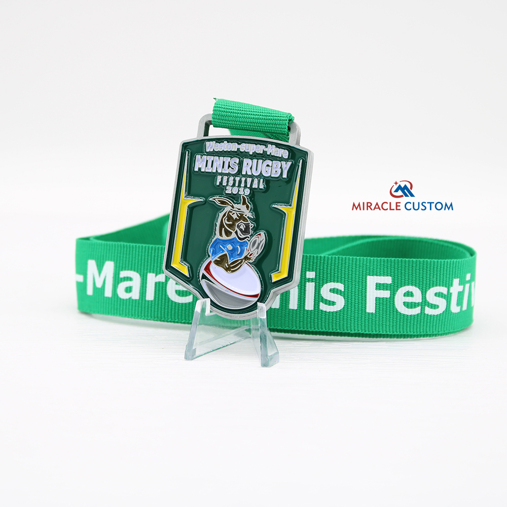 Custom Weston-super-Mare Minis Rugby Festival 2019 Kids First Run Medals