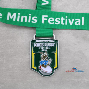 Custom Weston-super-Mare Minis Rugby Festival 2019 Kids First Run Medals