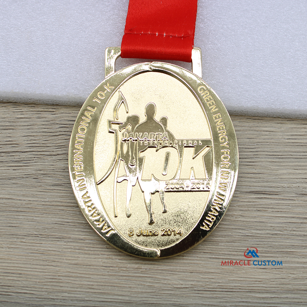 Custom Jakarta International 10K 2014 Road Race Running Medals