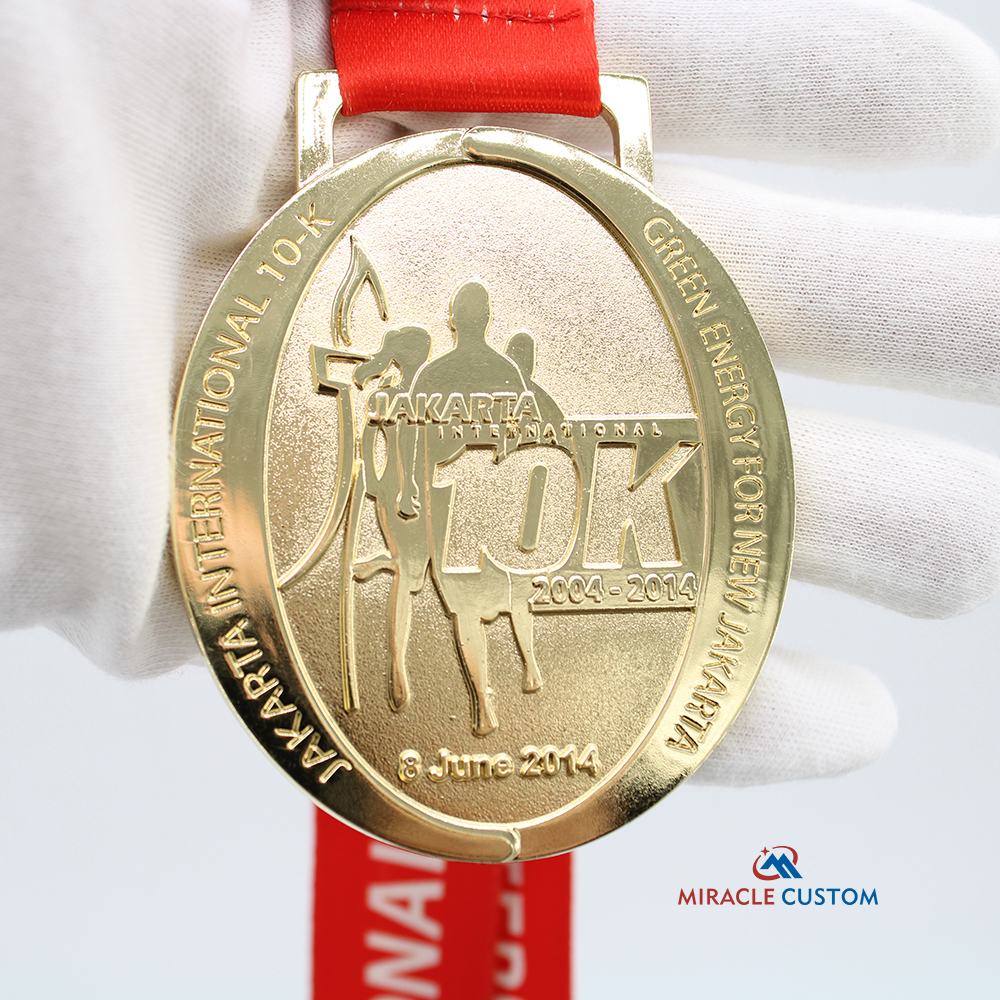 Custom Jakarta International 10K 2014 Road Race Running Medals