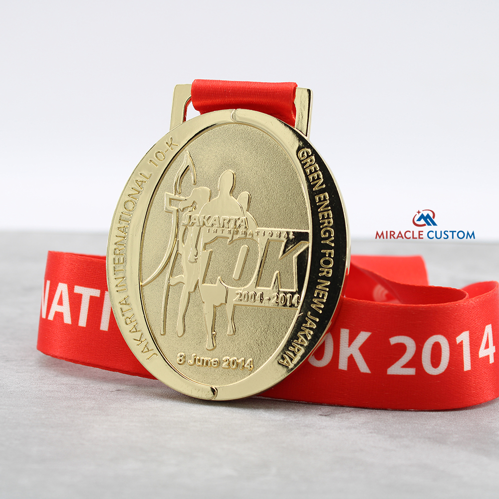 Custom Jakarta International 10K 2014 Road Race Running Medals