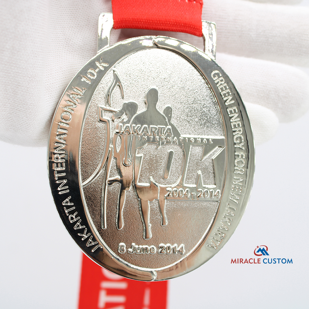 Custom Jakarta International 10K 2014 Road Race Running Medals