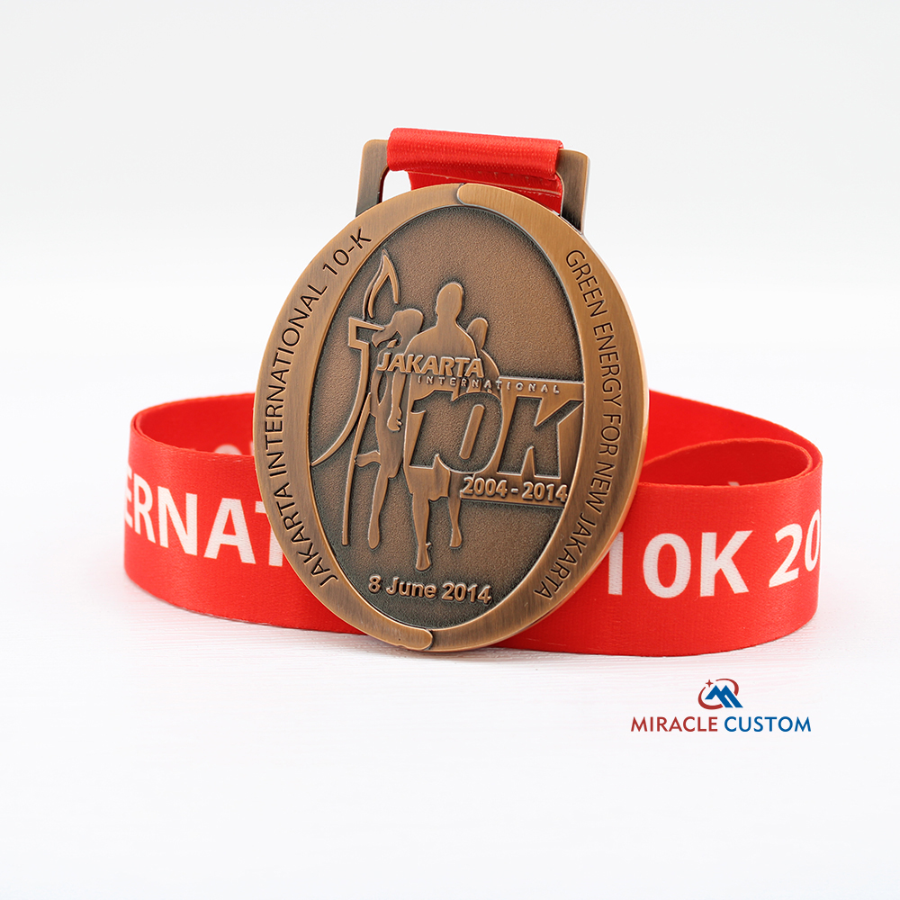 Custom Jakarta International 10K 2014 Road Race Running Medals