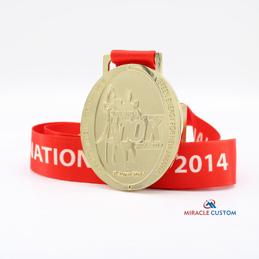 Custom Jakarta International 10K 2014 Road Race Running Medals