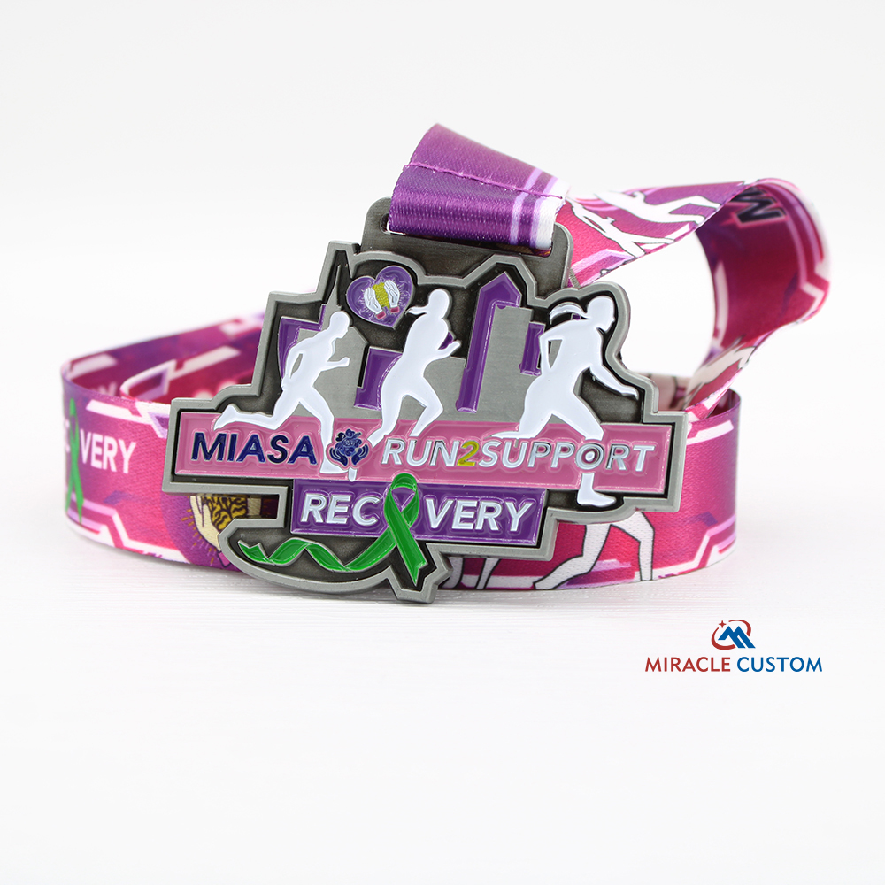 Custom Miasa Run 2 Support Recovery Fun Run Medals