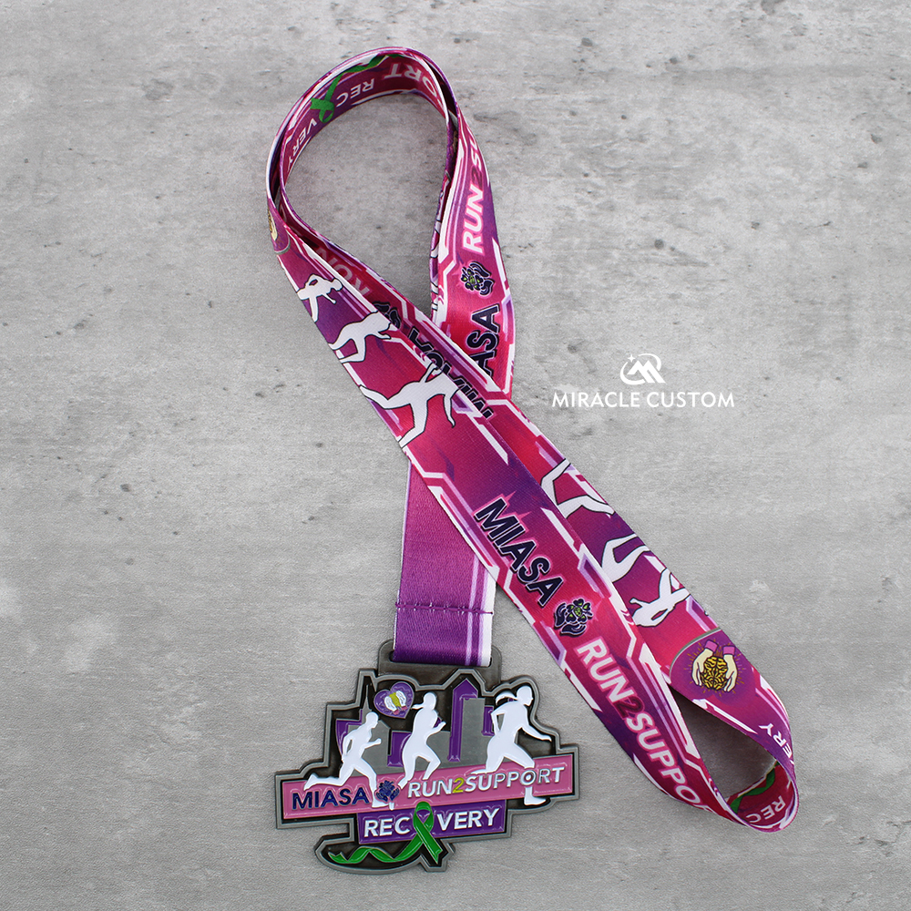 Custom Miasa Run 2 Support Recovery Fun Run Medals