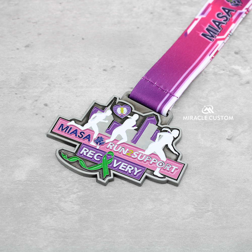 Custom Miasa Run 2 Support Recovery Fun Run Medals