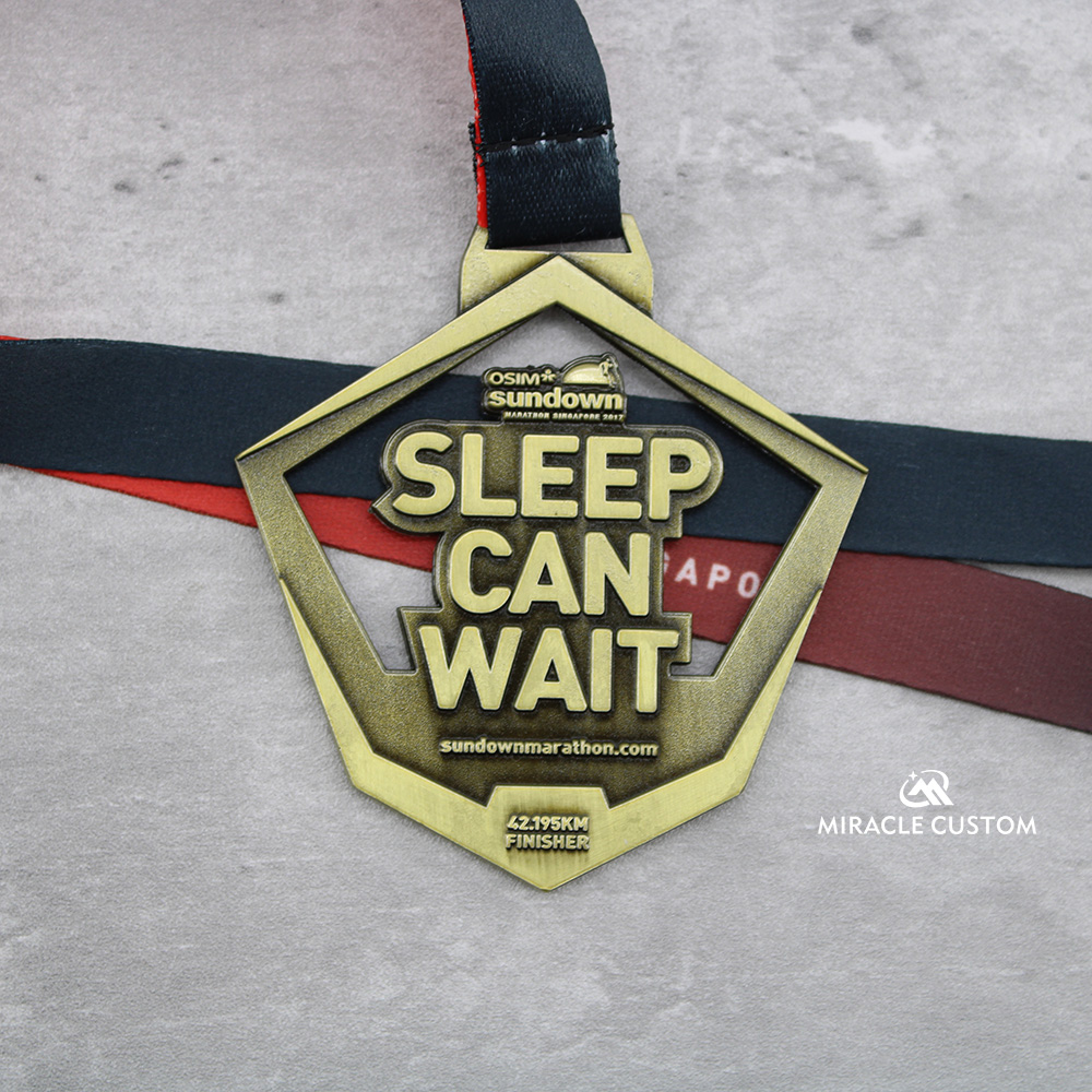 Custom OSIM Sundown Marathon Singapore 42.195KM Marathon Medals