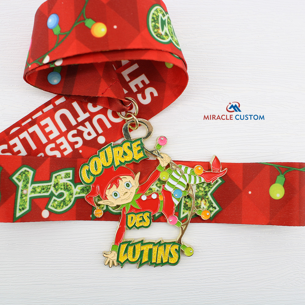 Custom Course des Lutins Zone Course Fun Run Medals