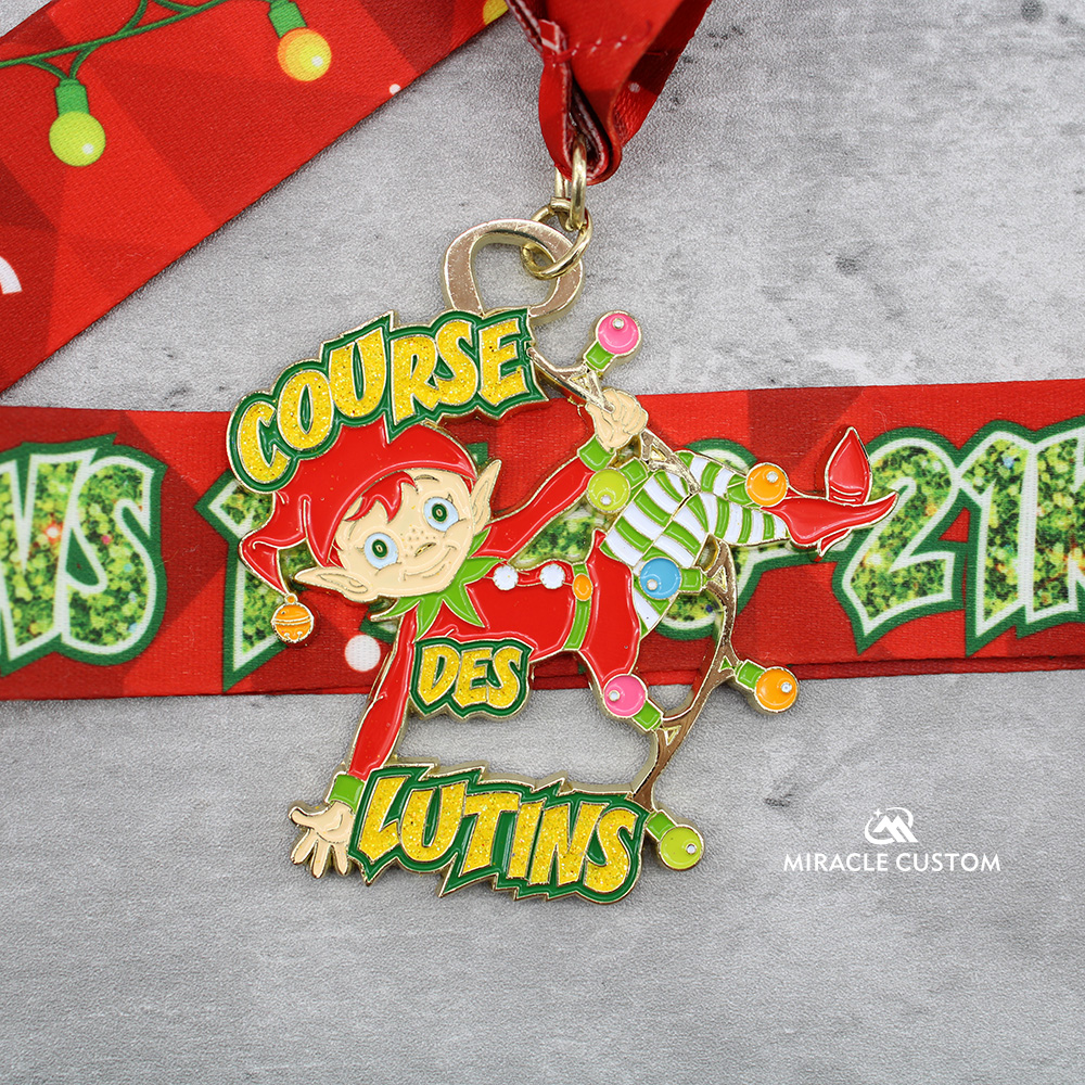 Custom Course des Lutins Zone Course Fun Run Medals