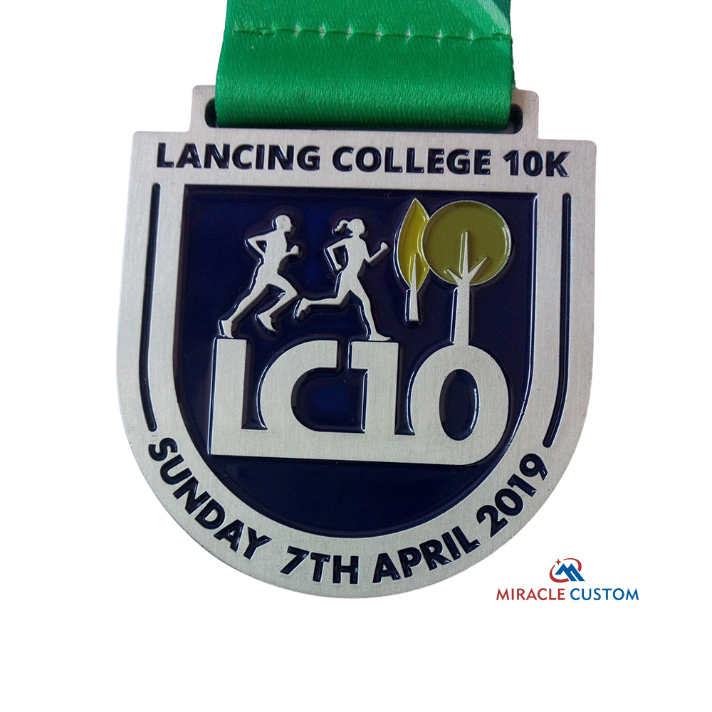 Custom Lancing College 10K Finisher Medals