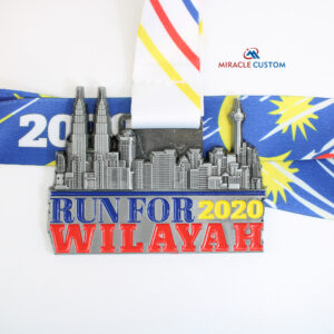 Custom Run For Wilayah 2020 Finisher 7KM Medals