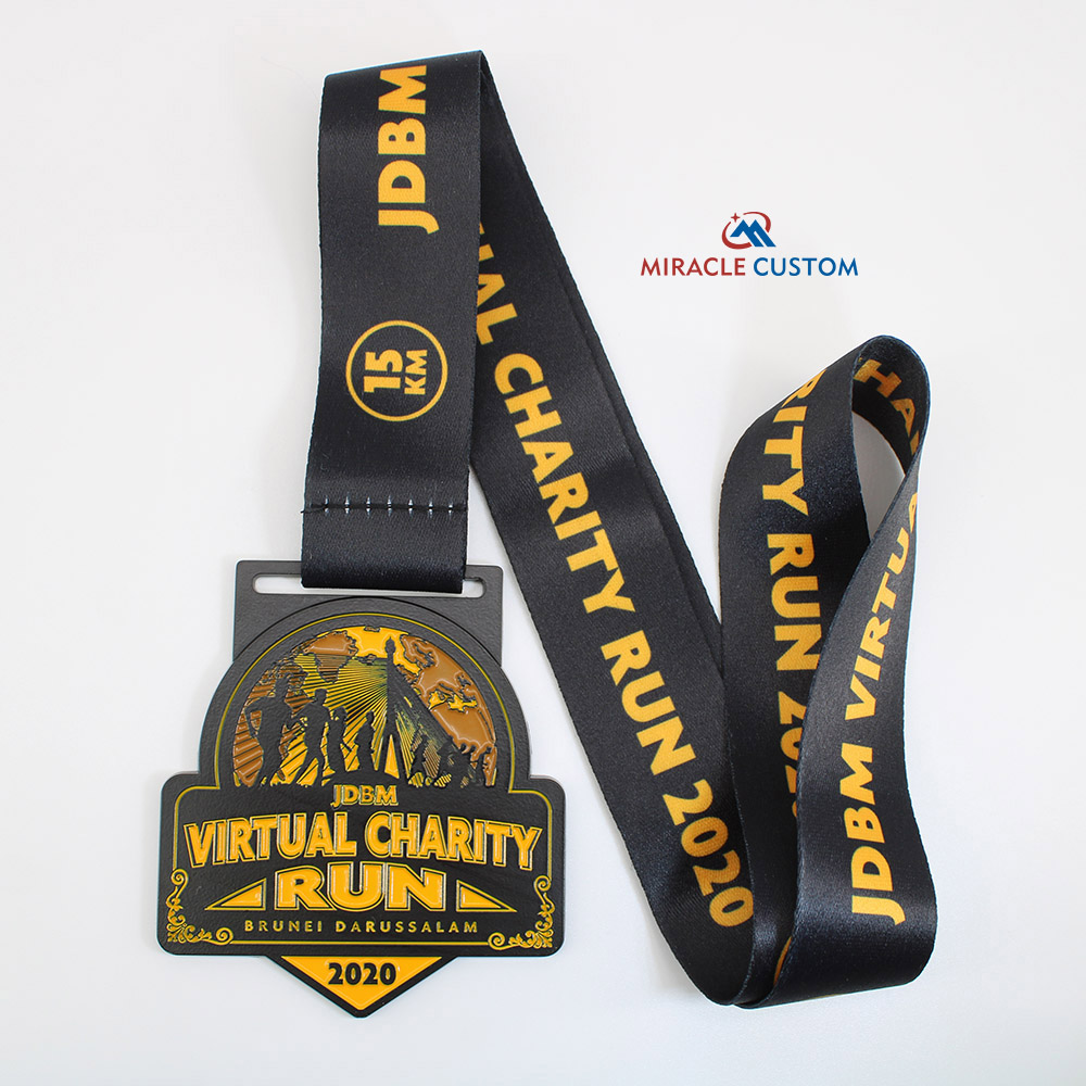 Custom JDBM Virtual Charity Run 2020 15KM Finisher Medals