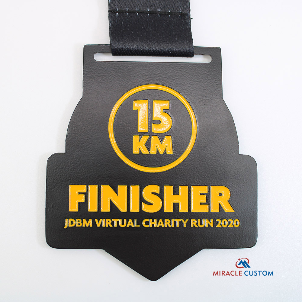 Custom JDBM Virtual Charity Run 2020 15KM Finisher Medals