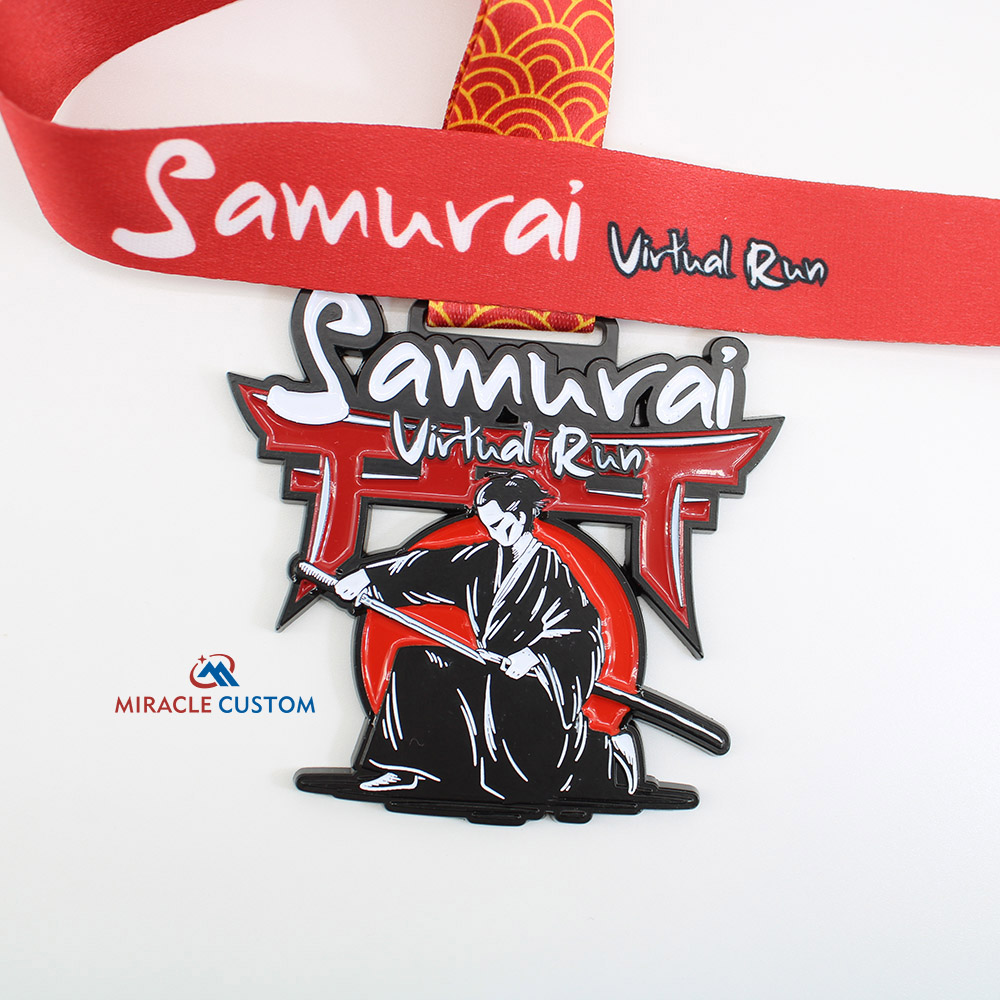 Custom Legendary Samurai Virtual 7KM Finisher Medals