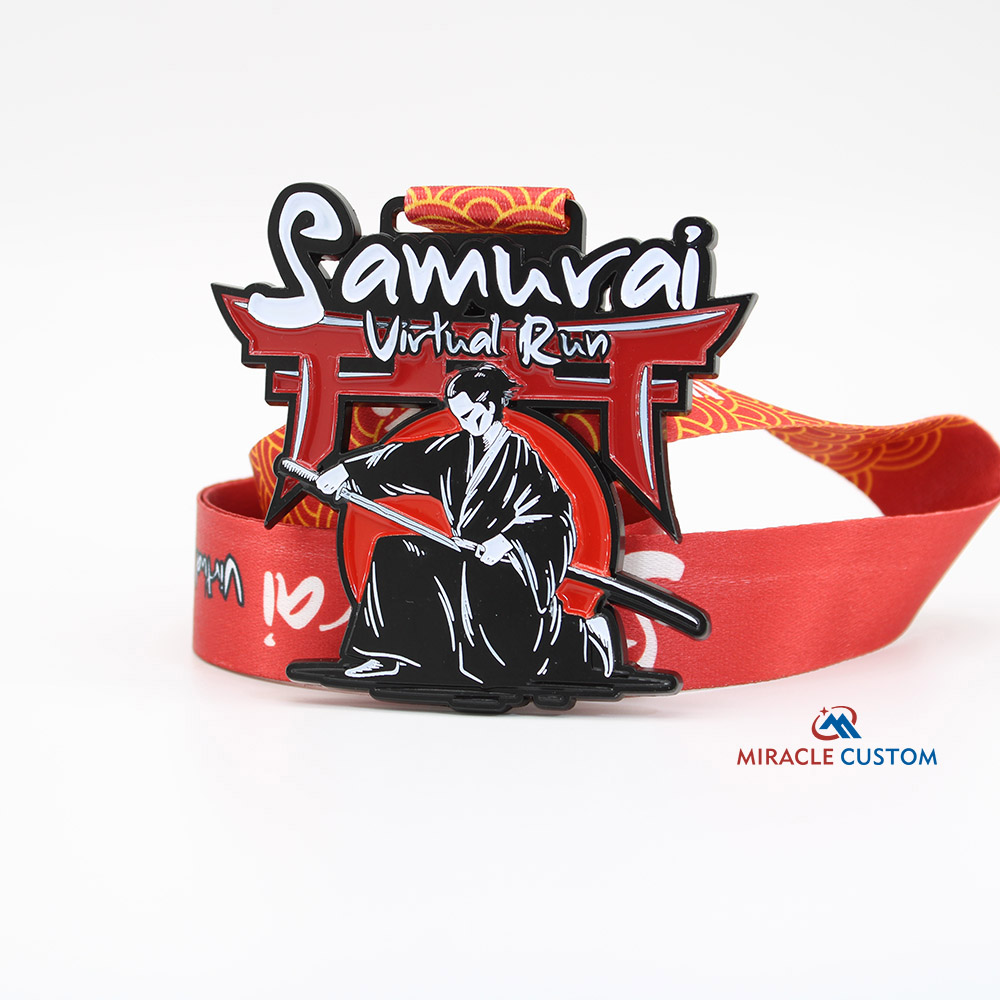 Custom Legendary Samurai Virtual 7KM Finisher Medals