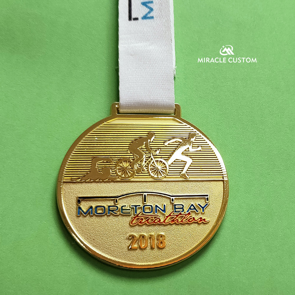 Custom Moreton Bay Triathlon 2018 Sports Medals