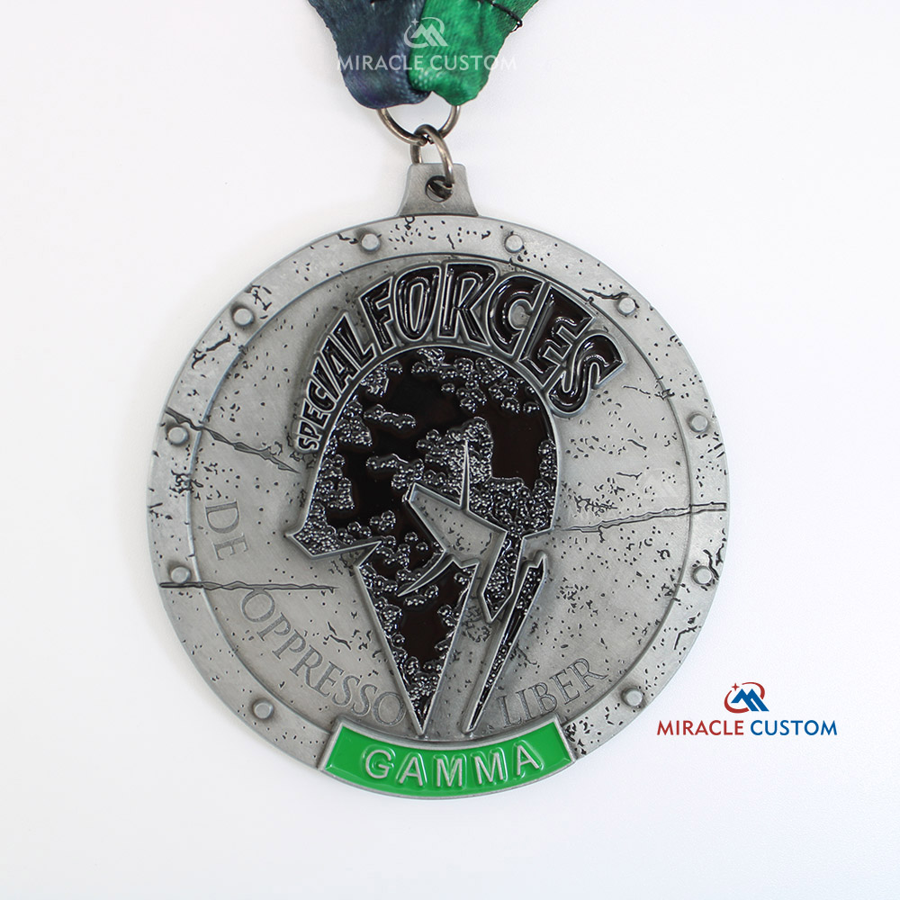 Custom Gamma Force De Oppresso Liber race Medals